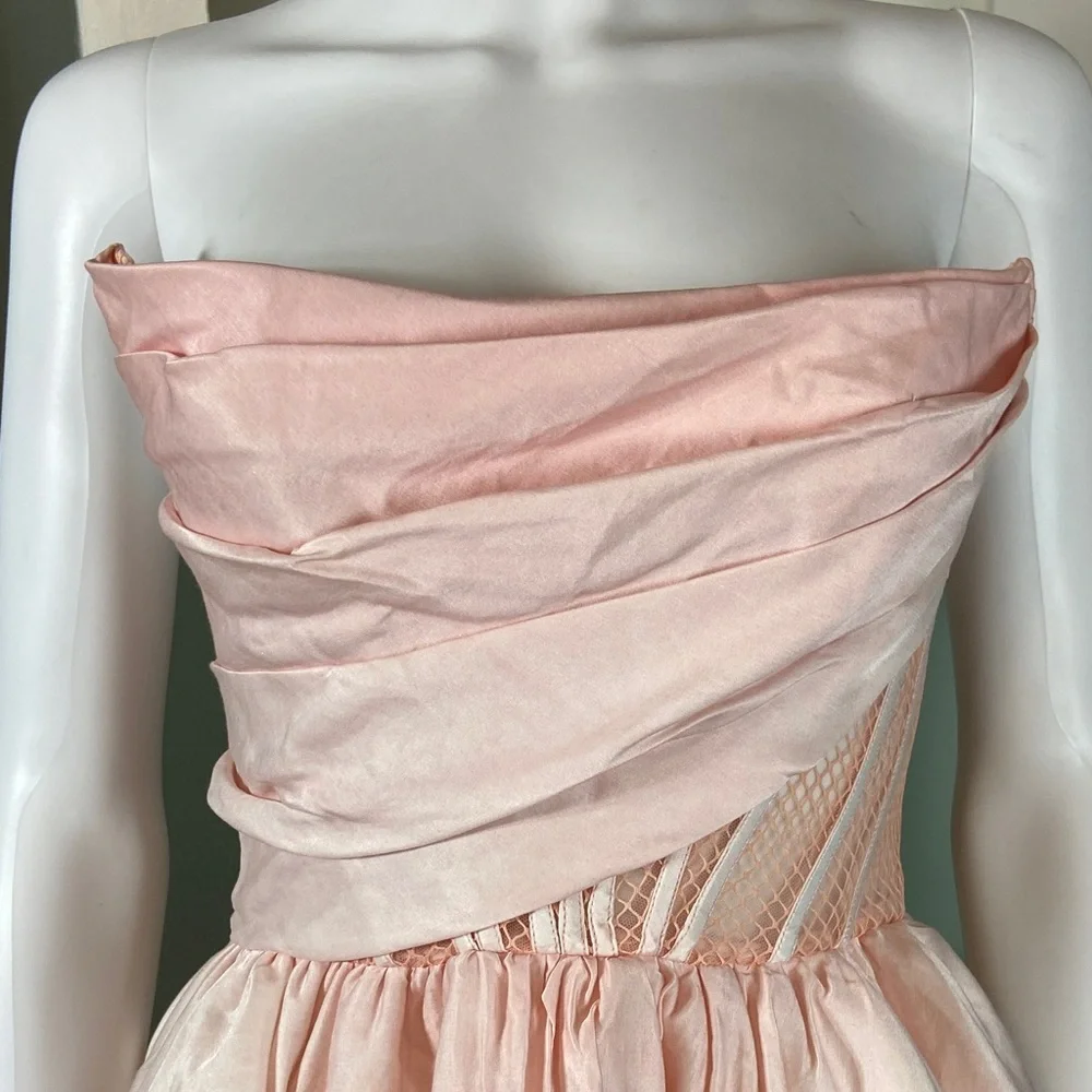 Floral Strapless Dress in Pink - Picture 3 of 16